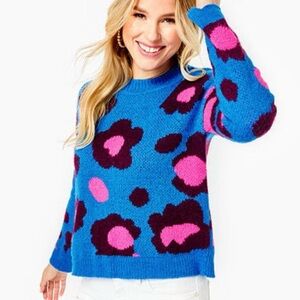 Lilly Pulitzer Ferrara Sweater - Size L - NWT - Blue Flare